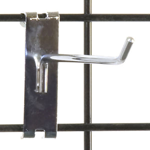 Gridwall Hook 6" - Chrome - 100/Carton