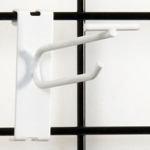 Gridwall Scanner Hook 4" - White - 100/Carton