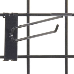 Gridwall Scanner Hook 8" - Black - 100/Carton