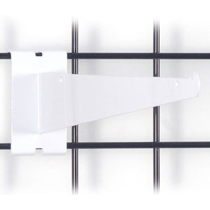 Gridwall Shelf Bracket 12" - White - 25/Carton