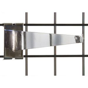 Gridwall Shelf Bracket 14" - Chrome - 25/Carton