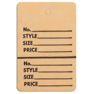 Merchandise Tag without String - 1-1/2" x 1-3/4" - Buff