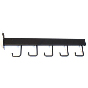 Rectangular 5-Hook Slatwall Faceout - Black