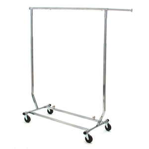 Rolling Salesman Rack - Single - Chrome