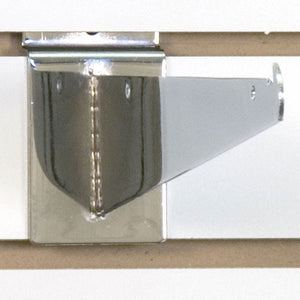 Slatwall Shelf Bracket 10" Chrome - 25/Carton