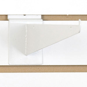 Slatwall Shelf Bracket 12" White - 25/Carton