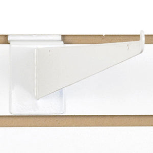 Slatwall Shelf Bracket 14" White - 25/Carton