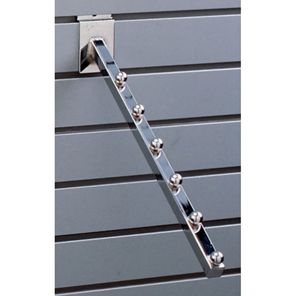 Square Slatwall 6-Ball Waterfall - Chrome